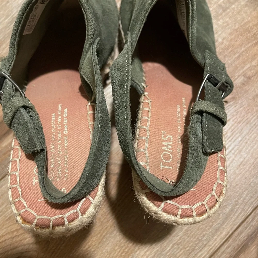 Toms Women's Espadrilles in Tan, Cream, Green, Gray - Picture 5 of 12